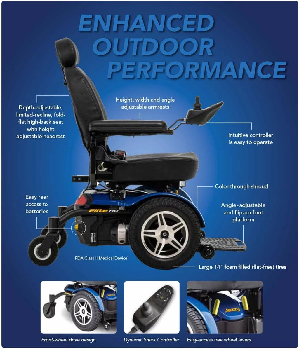 Heavy Duty Power Chair, Red, 22"W x 20"-22" O5499