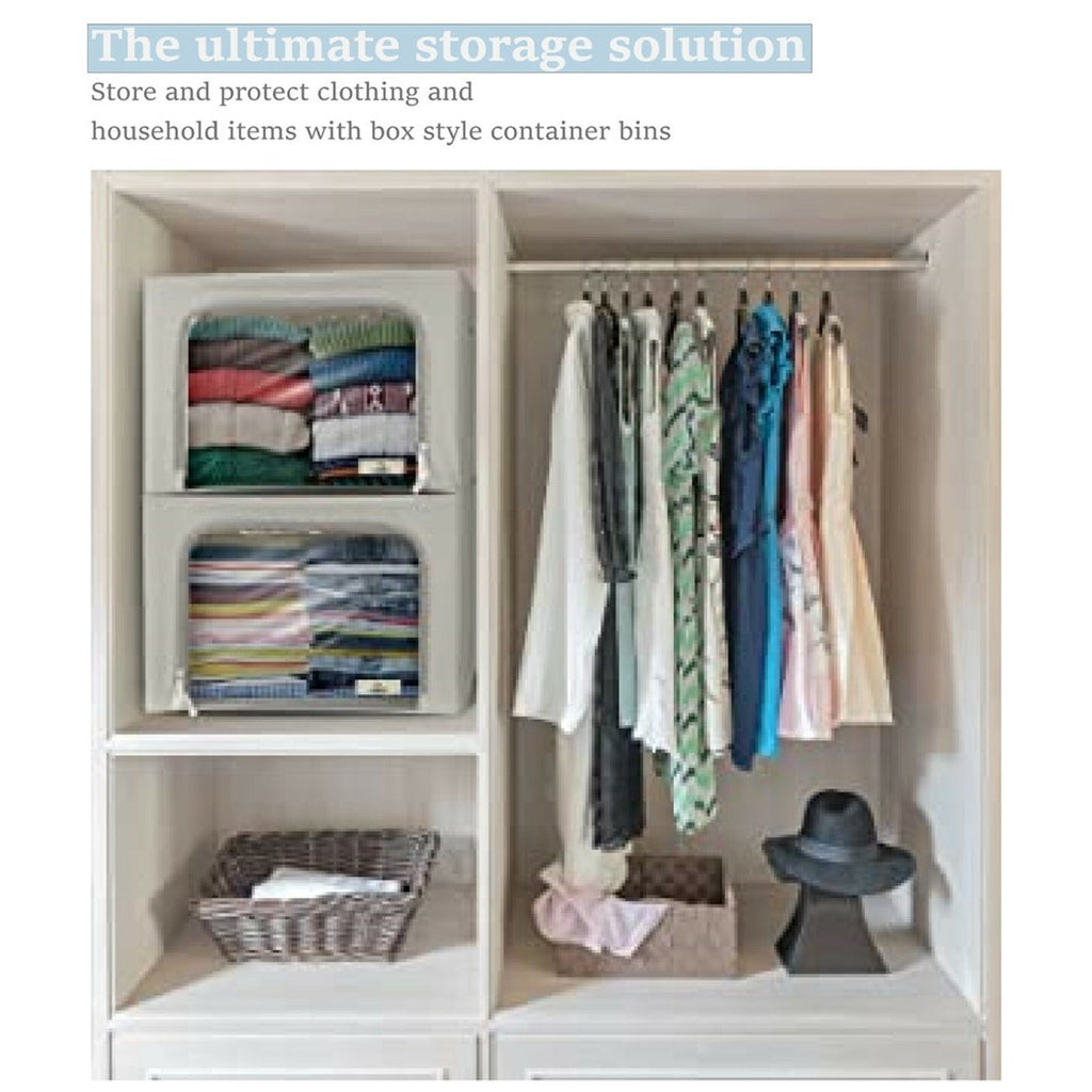 Stackable Clothes & Blanket Storage Bags - Underbed & Closet Organizer (2-Pack) M57322