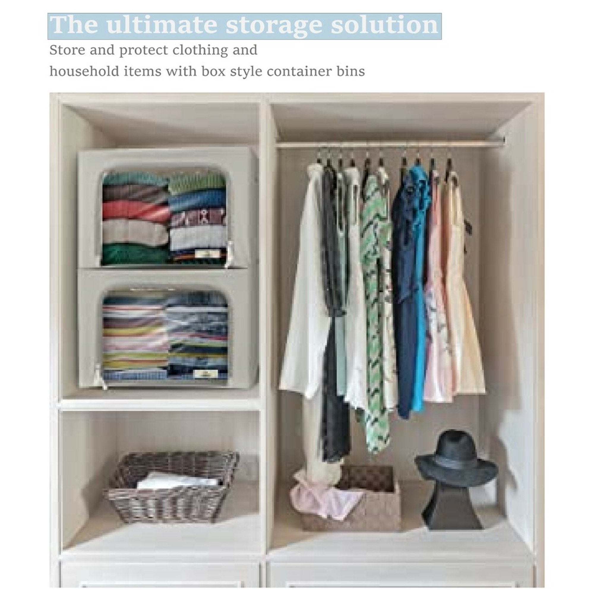 Stackable Clothes & Blanket Storage Bags - Underbed & Closet Organizer (2-Pack) M57322
