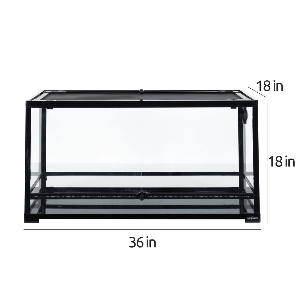 Glass Reptile Terrarium 50 Gallon Front Opening Habitat Tank P217813