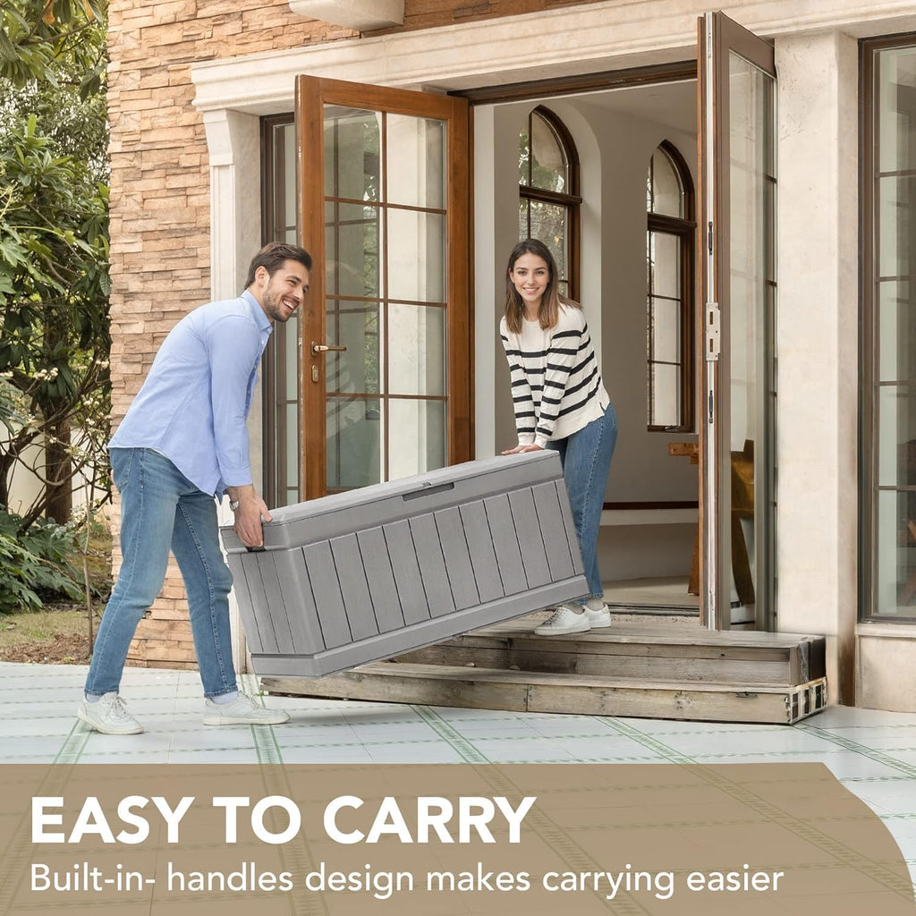 Outdoor Storage Box for Patio Cushions, Waterproof, Lockable K79848