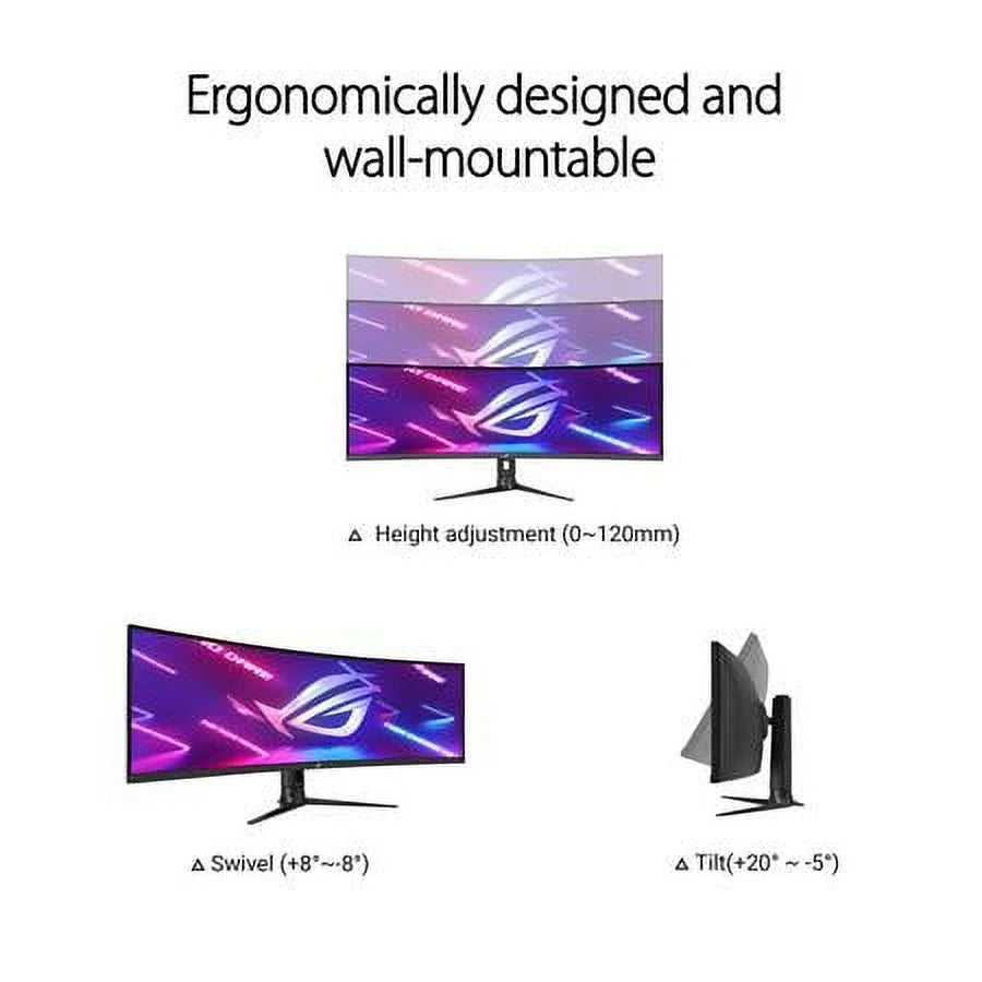 49" Ultra-wide Curved HDR Gaming Monitor, Dual QHD 165Hz F79653