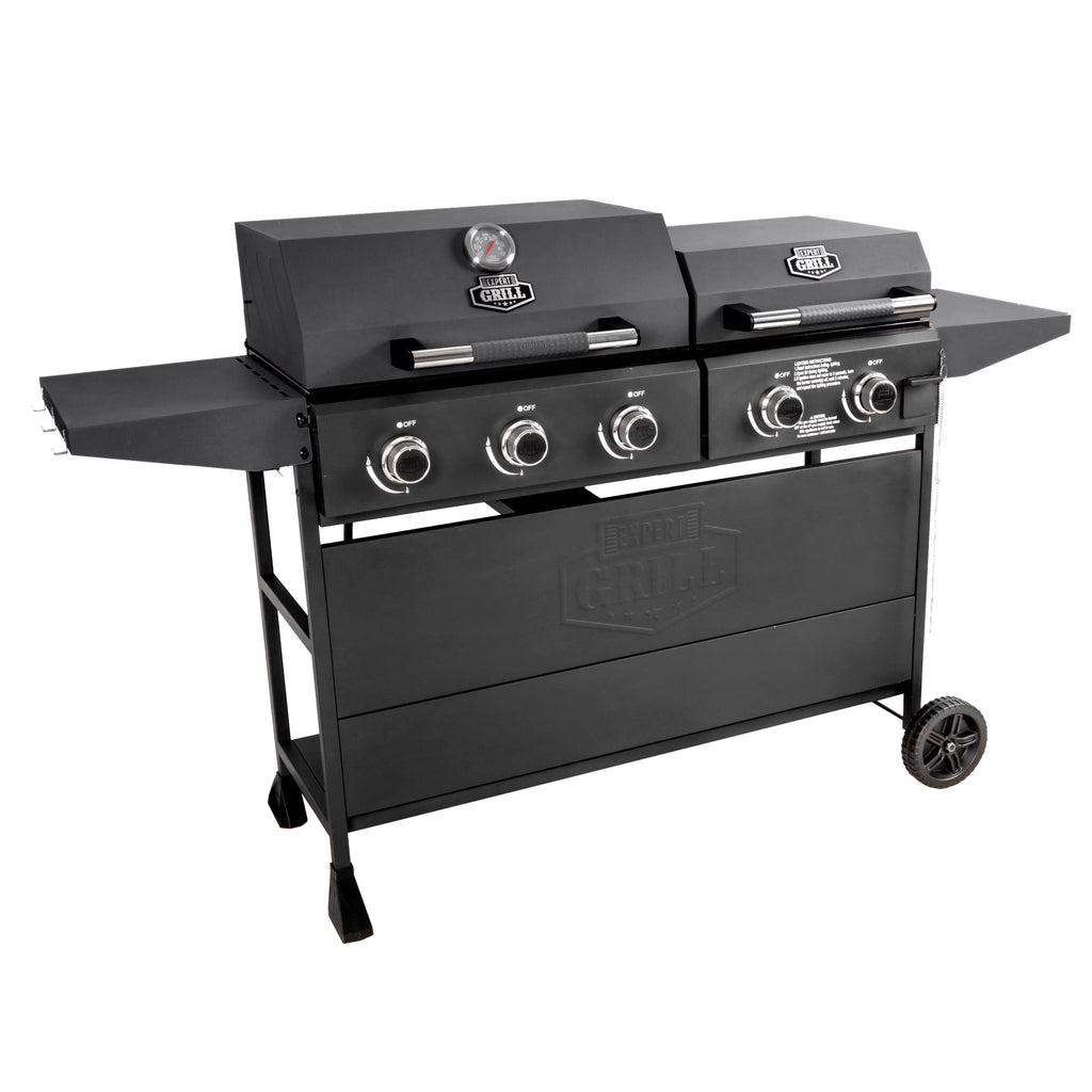 5 Burner Propane Gas Grill and Griddle, Black W571