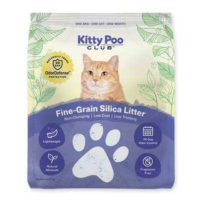 Fine-Grain Silica Cat Litter with Disposable Litter Box O383914