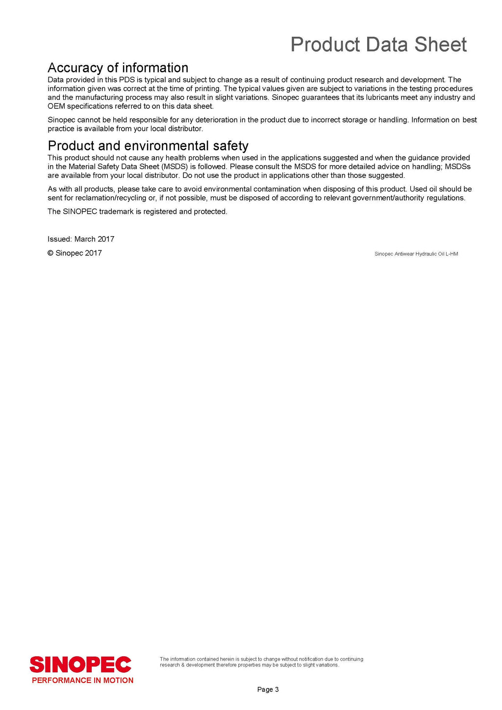 Anti-wear Hydraulic Oil Fluid - 5 Gallon Pail V763