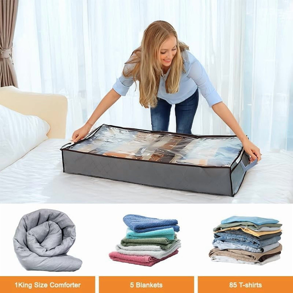 Under Bed Storage Containers Foldable Bags for Blankets and Sweaters J735