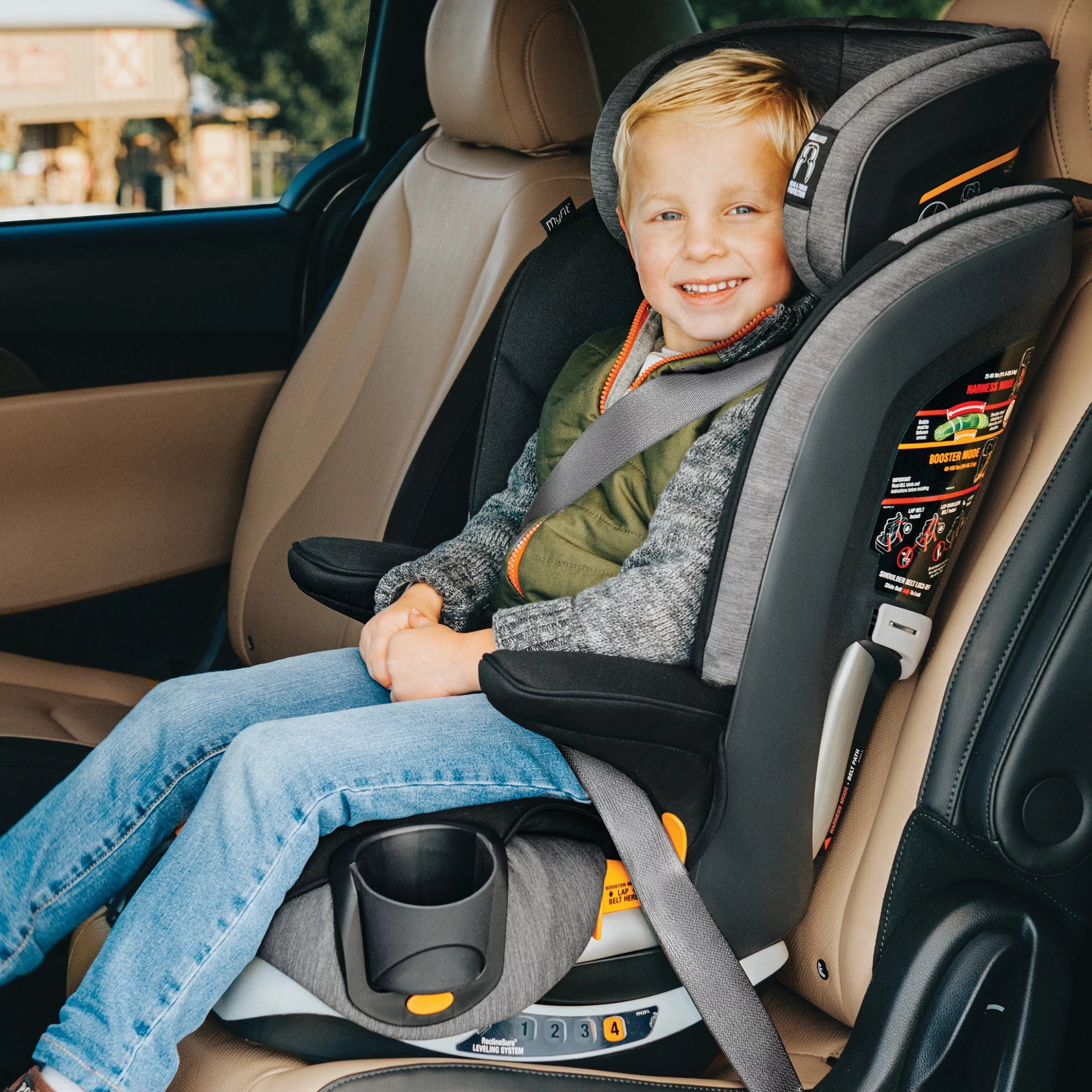 Harness + Booster Car Seat - Shadow (Black) I930260