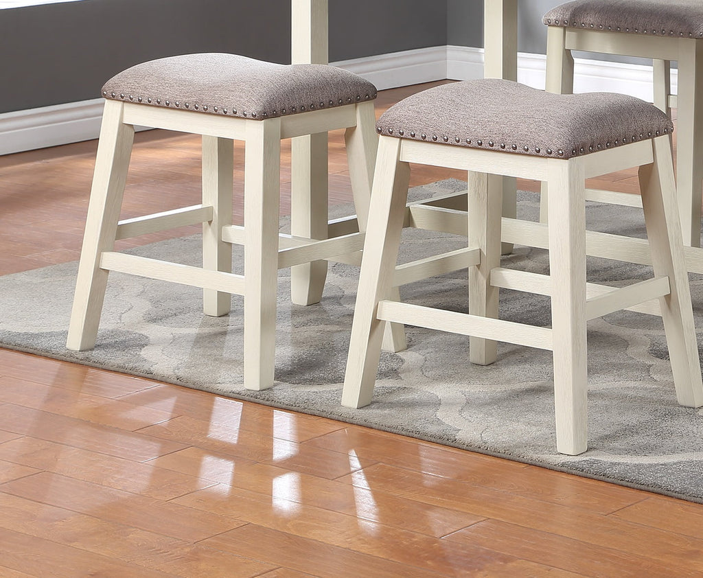 5pc Counter Height Dining Table with Storage Shelves and Stools D135644