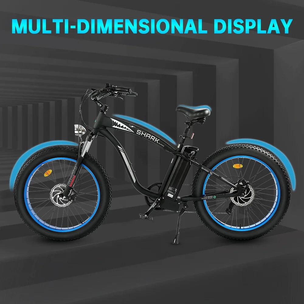 Electric Bike Fat Tire 26" Adults Aluminum Frame 750W Motor 48V 12.5AH S993