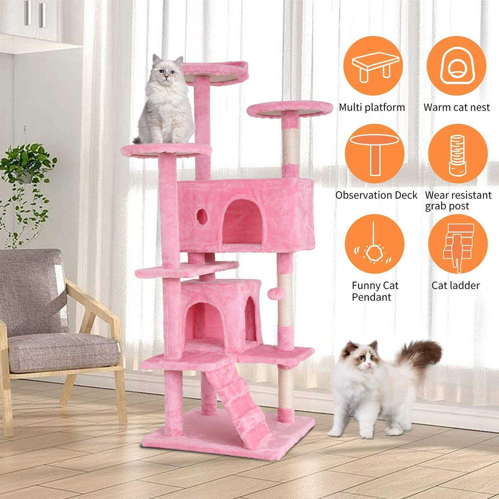 Cat Tree Tower with Scratching Posts and Cat Condo C949