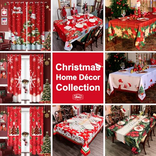 Watercolor Poppy Print Tablecloth 60x102 Inch, Waterproof Table Cover R451