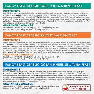 Grain-Free Wet Cat Food Variety Pack Seafood Pate S16937