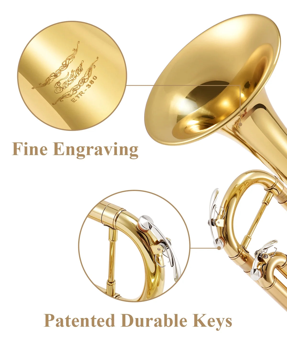 Bb Standard Brass Trumpet with Case Y8206