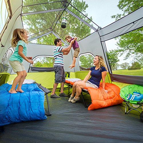 9 Person Instant Cabin Tent - 14' x 9', Green X768