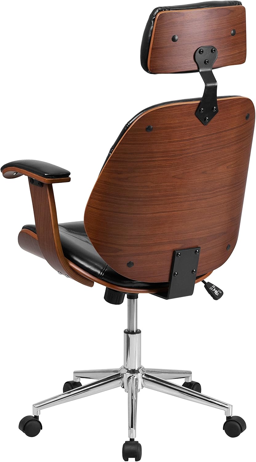 High Back LeatherSoft Executive Swivel Office Chair with Arms P72651