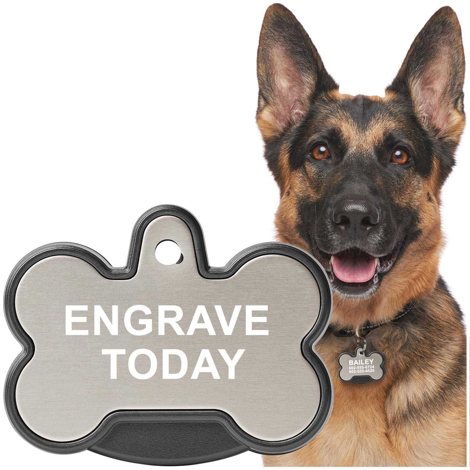 Smart Tag Dog Bone Personalized ID and Tracker E59321