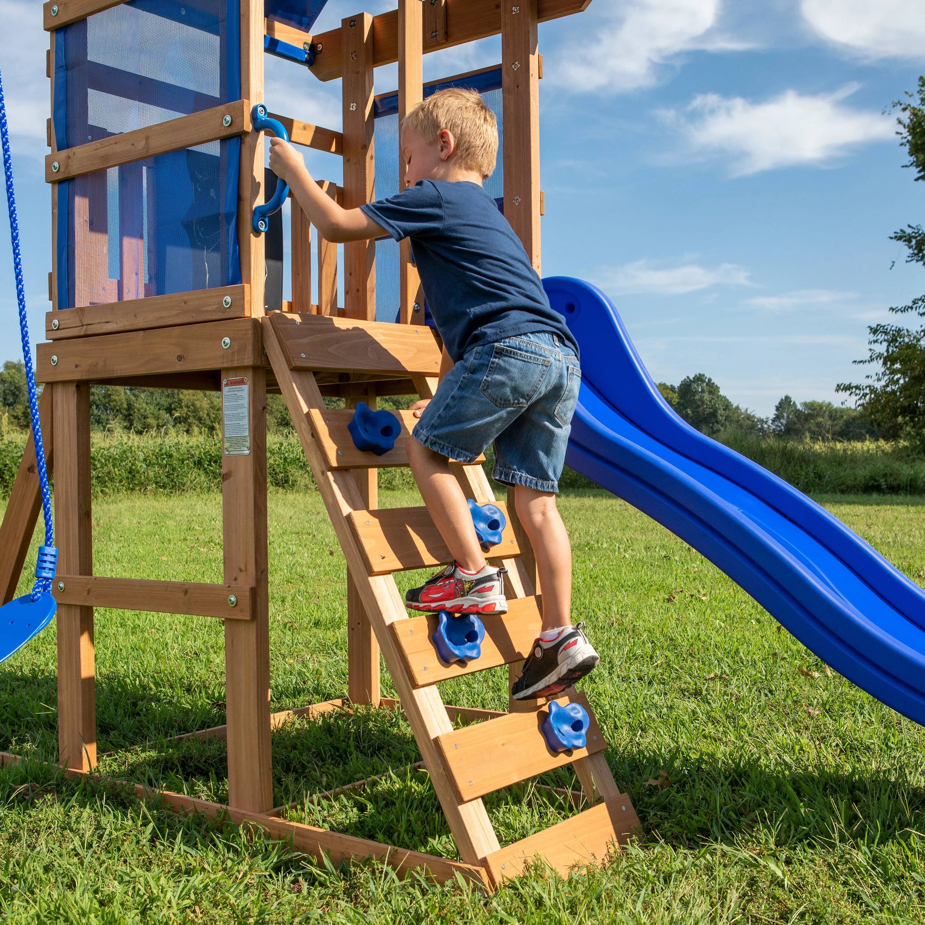Wooden Cedar Swing Set B81137