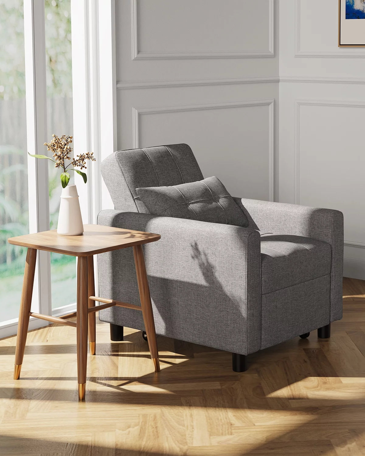 Convertible Chair Single Bed, Grey R92719