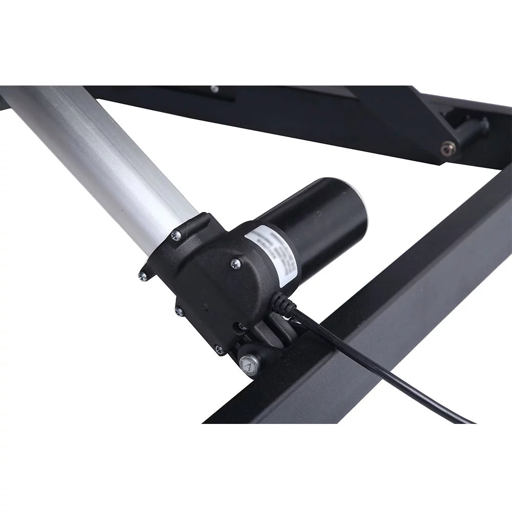 Height Adjustable Sit to Stand Electric Desk Converter, 2-Tier Design with Large Upper Work Surface and Keyboard Tray K339449