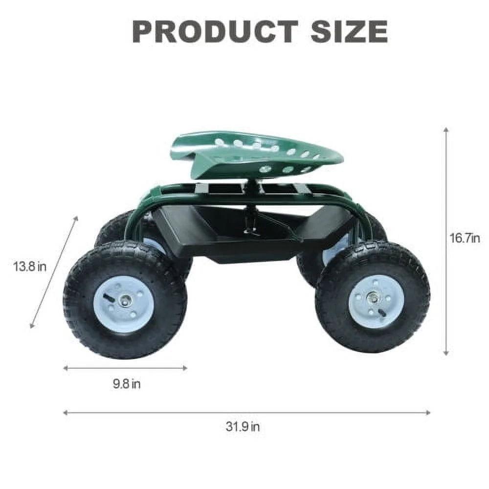 Gardening Seat Cart with Swivel Wheels O2652
