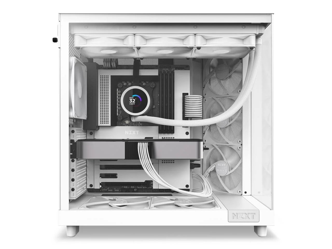 Compact Dual-Chamber Mid-Tower Airflow Case, White P7047