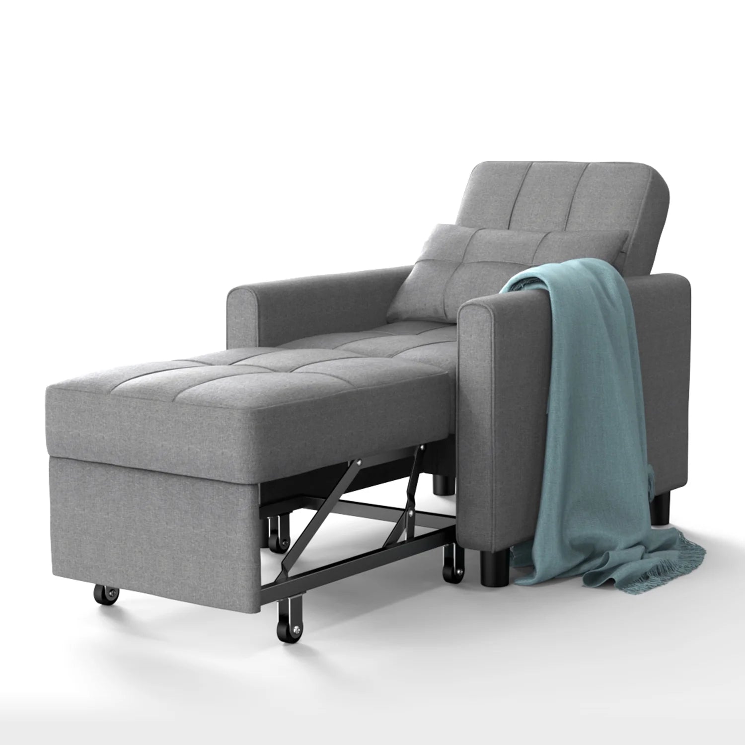 Convertible Chair Single Bed, Grey R92719