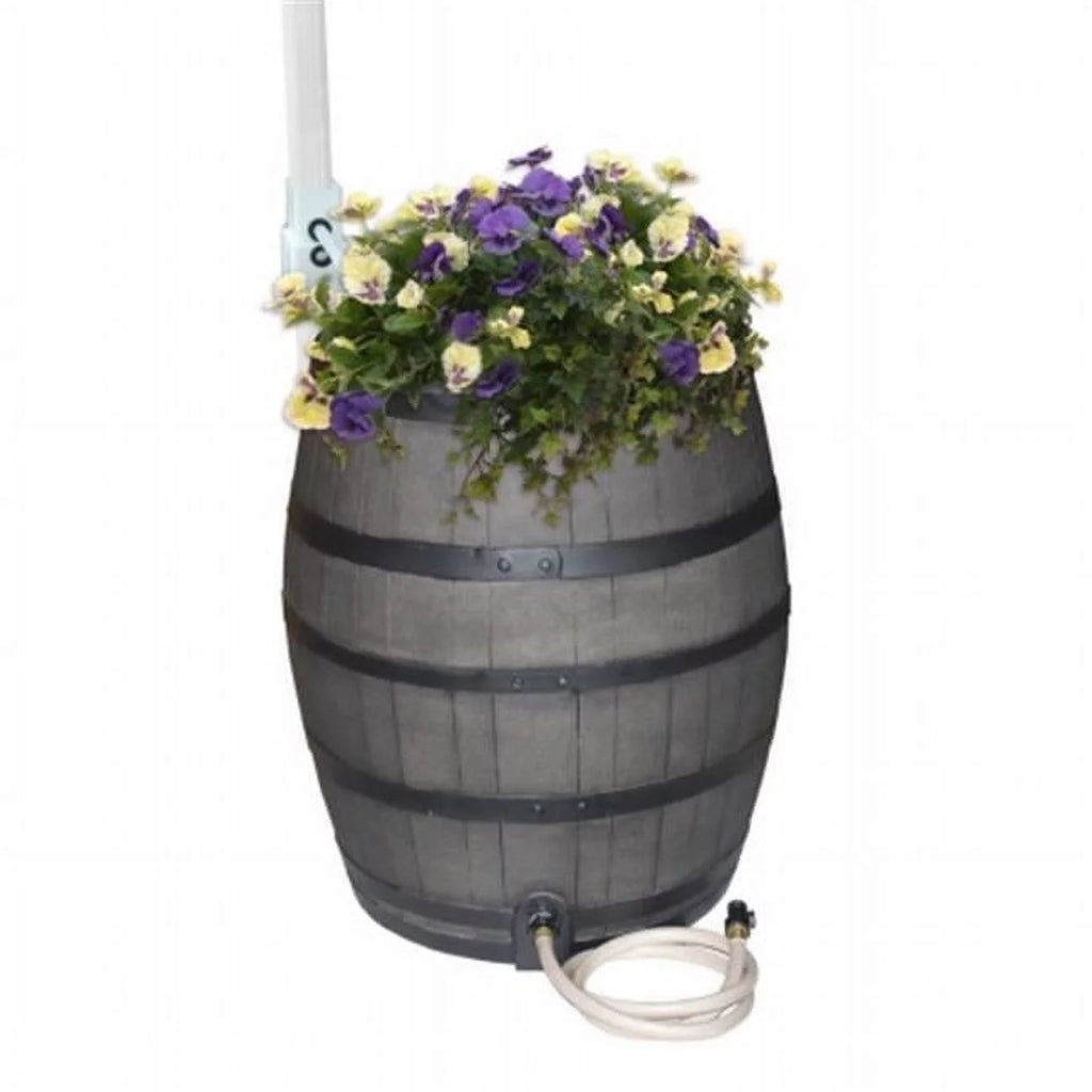 Emsco Group 50 Gal Black Polyethylene Rain Barrel