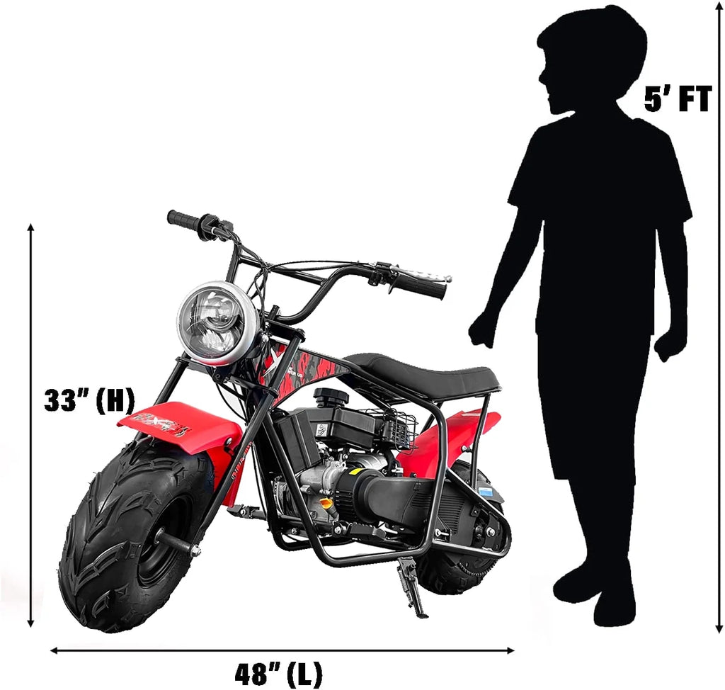 99cc Gas Powered Mini Bike for Adults Red/Black Z61006