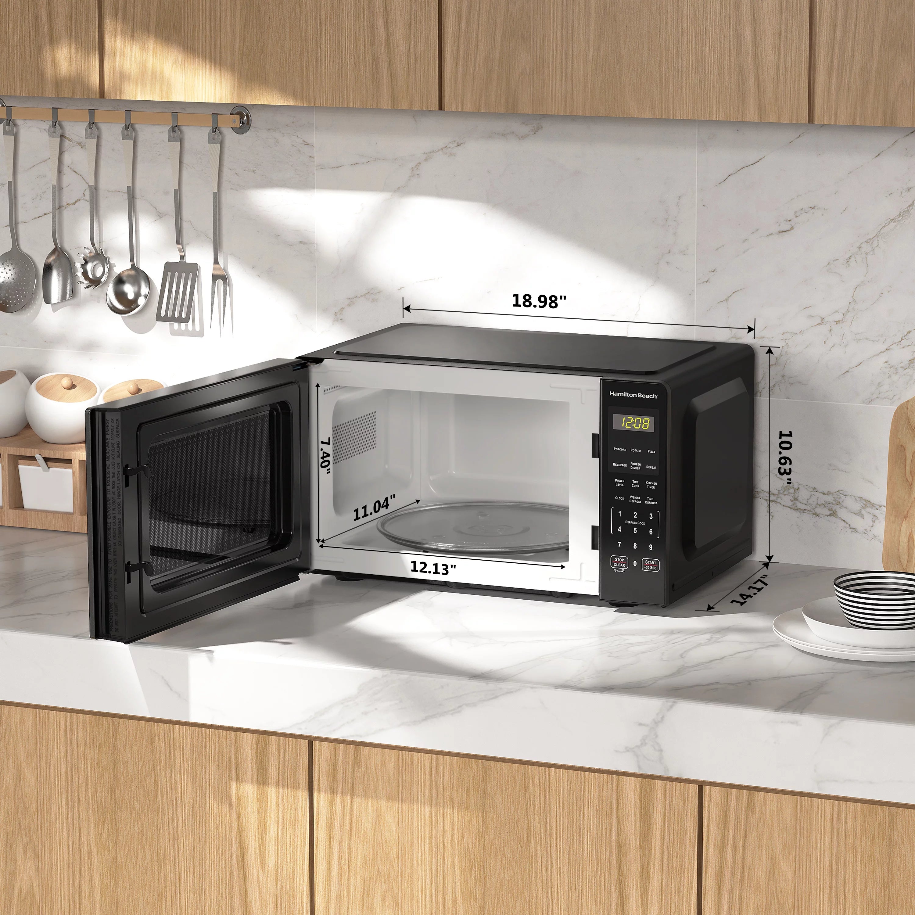 Countertop Microwave Oven, Stainless Steel I8763