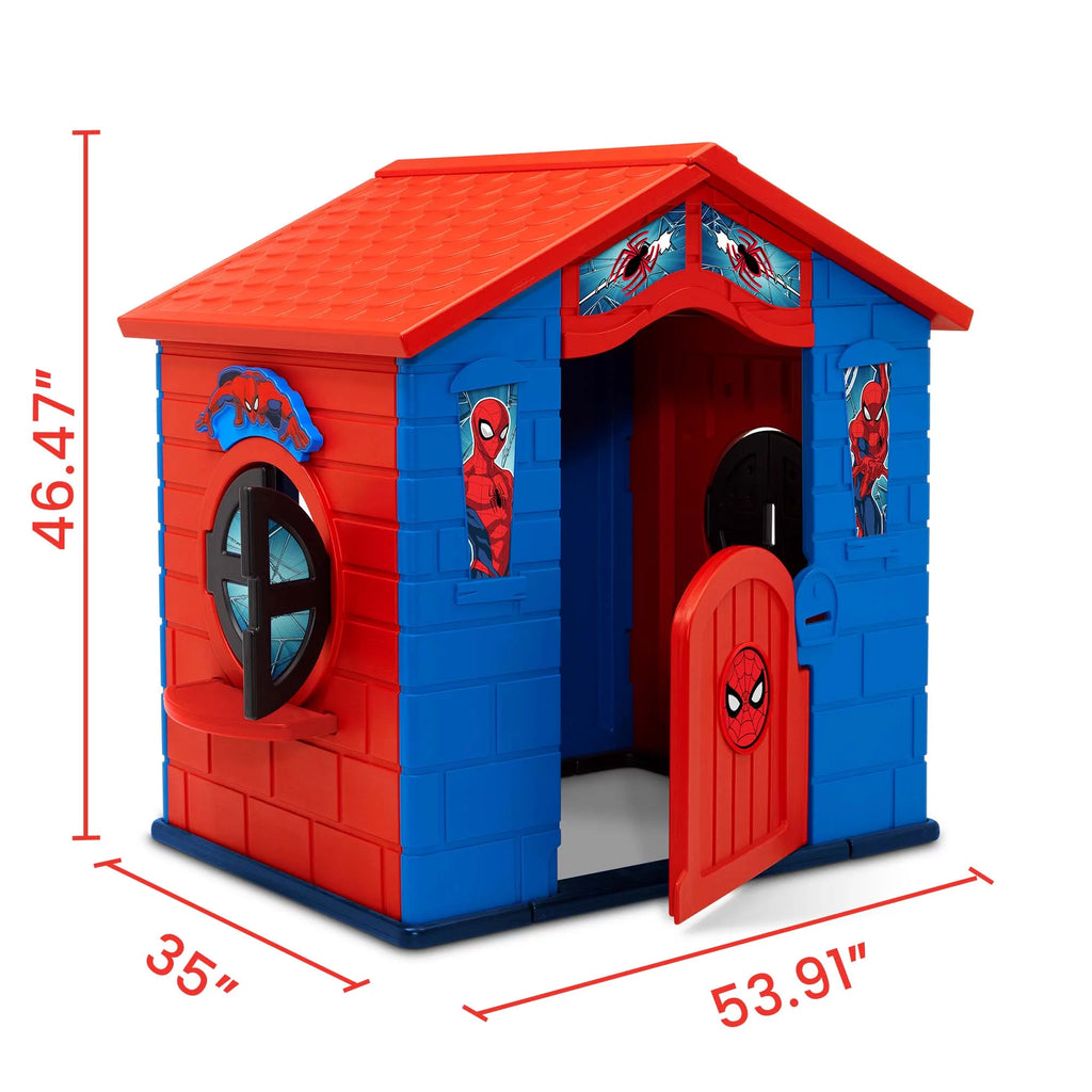 Spider-Man Plastic Indoor/Outdoor Playhouse with Easy Assembly, Blue/Red R3101