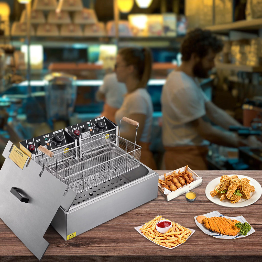 Electric Deep Fryer 20L Stainless Steel Commercial R890