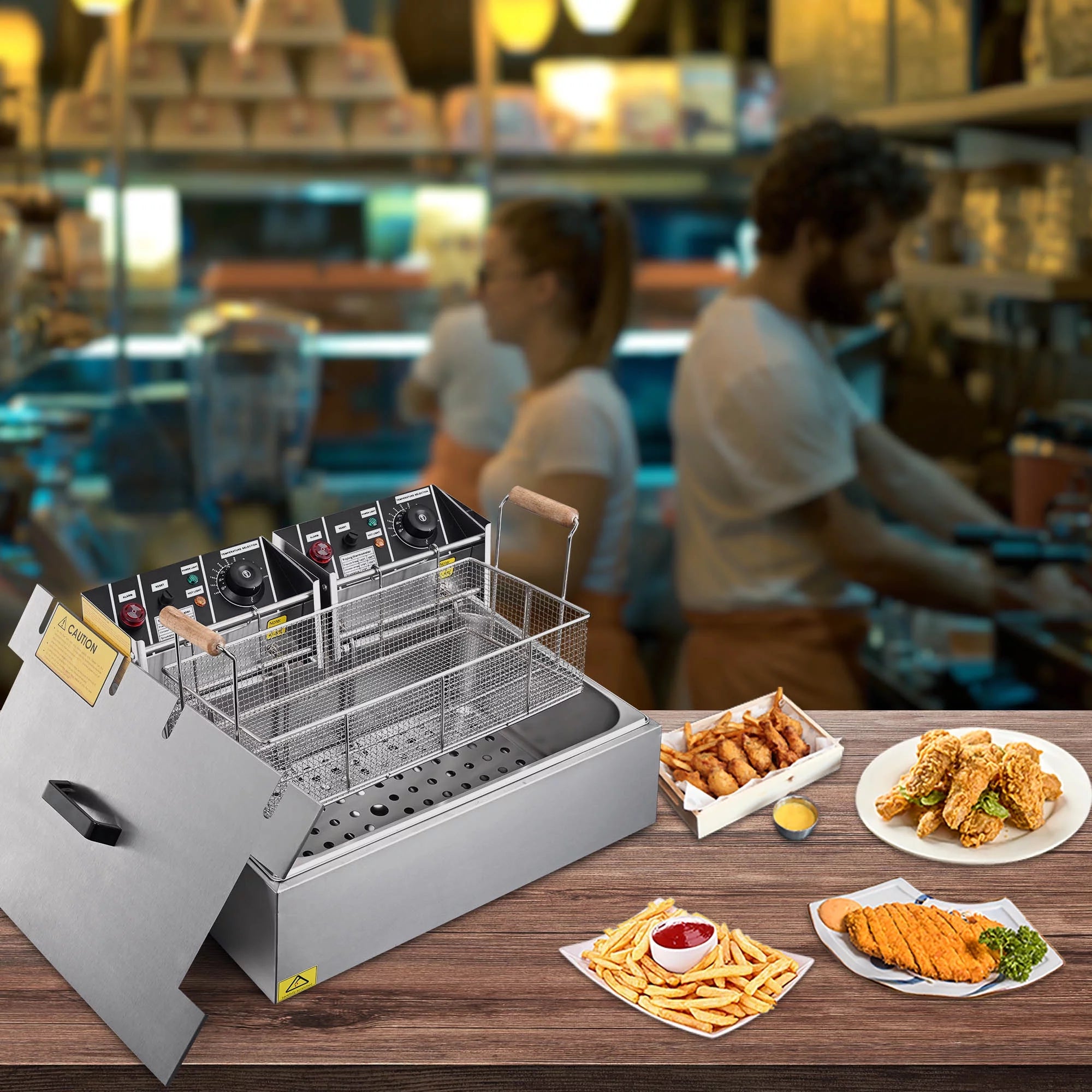 Electric Deep Fryer 20L Stainless Steel Commercial R890
