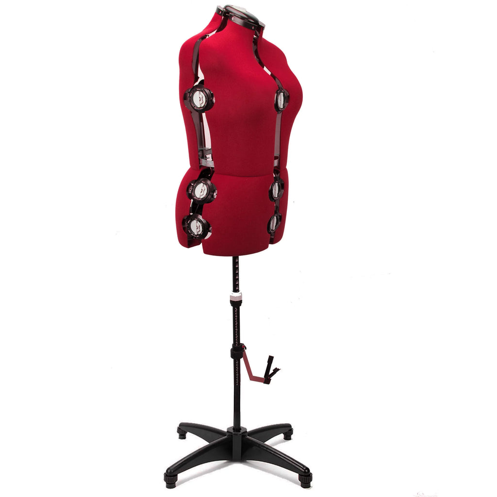 Adjustable Female Mannequin Dress Form with Stand, Red I939902