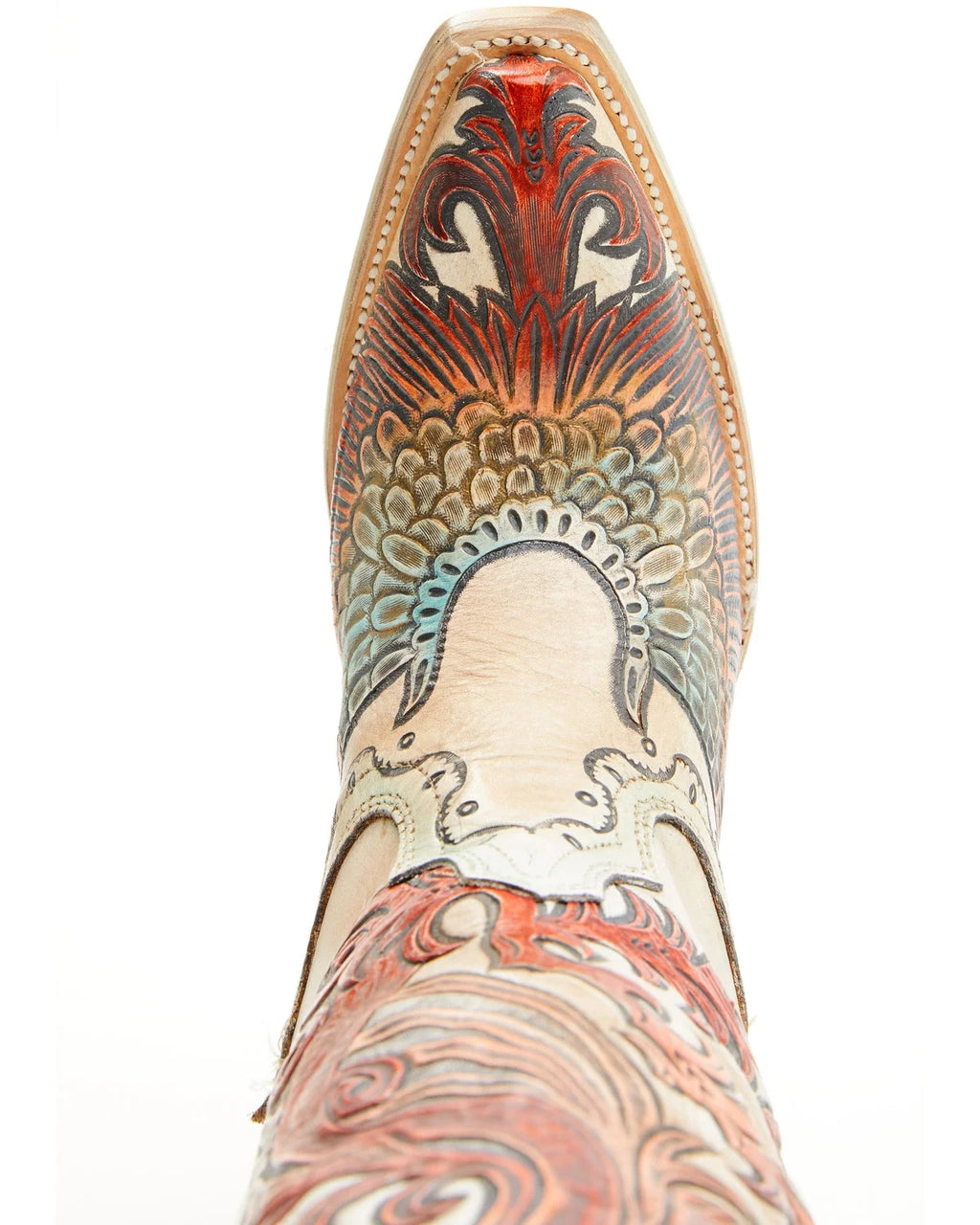 Women's Tall Western Boot Snip Toe White 7.5 M G40755