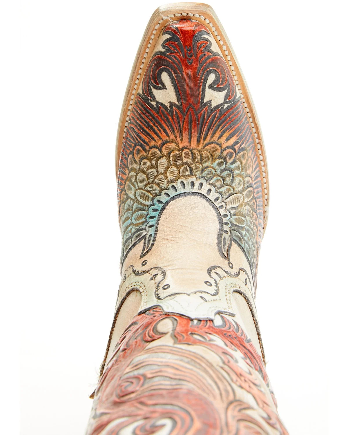 Women's Tall Western Boot Snip Toe White 7.5 M G40755