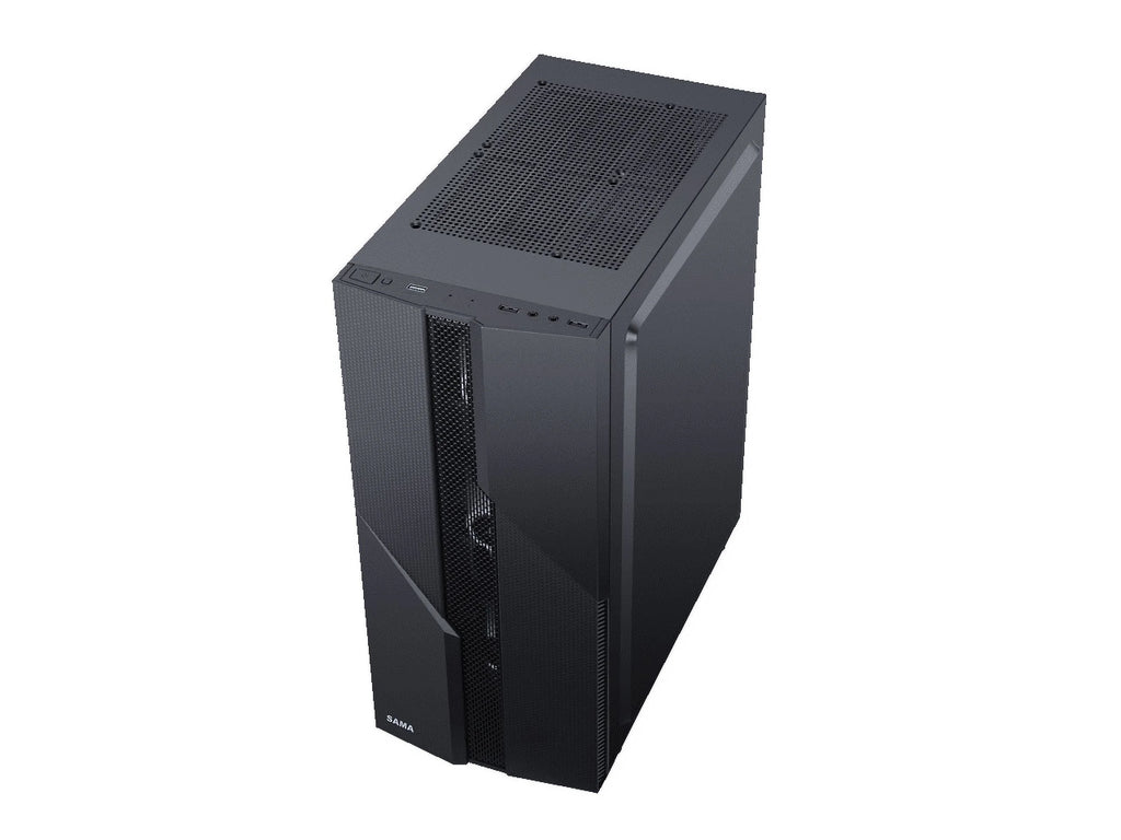Black USB 3.0 Steel Tempered Glass ATX Mid Tower Gaming Computer Case with 4 x 120mm LED Fans K478587