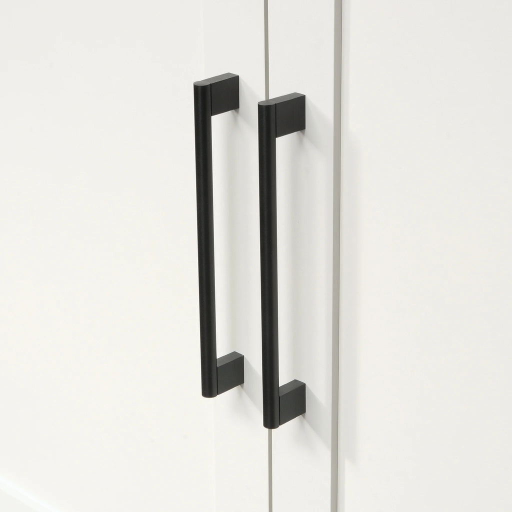 Wood Storage Cabinet, White Finish L333