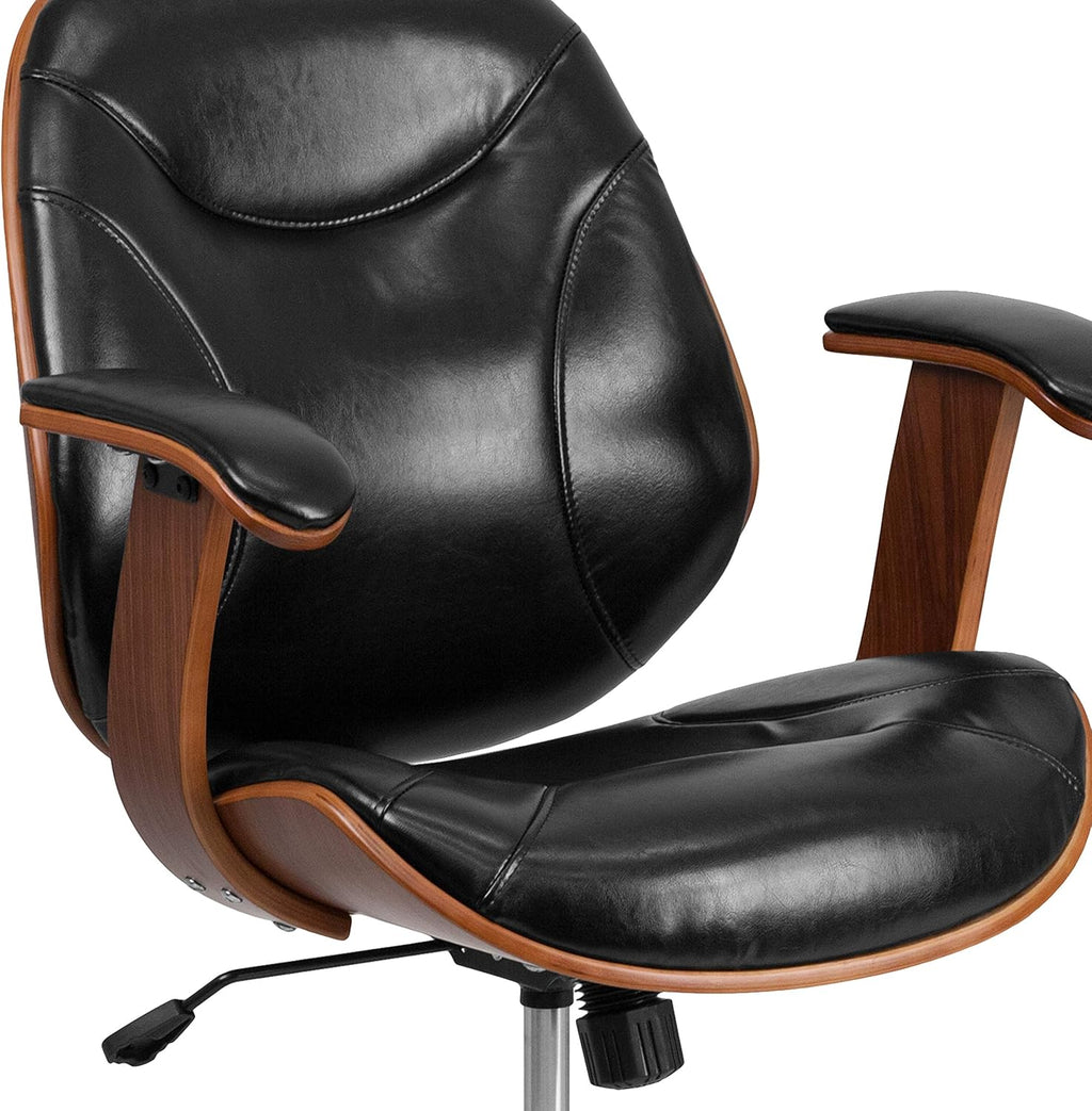 High Back LeatherSoft Executive Swivel Office Chair with Arms P72651