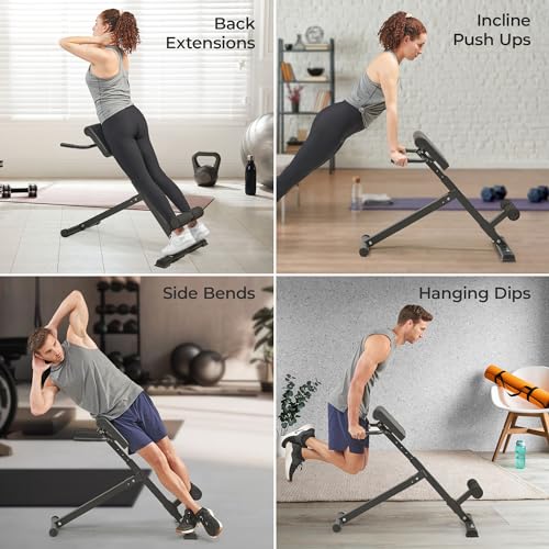 Roman Chair Hyperextension Bench for Glute, Hamstring and Lower Back V777