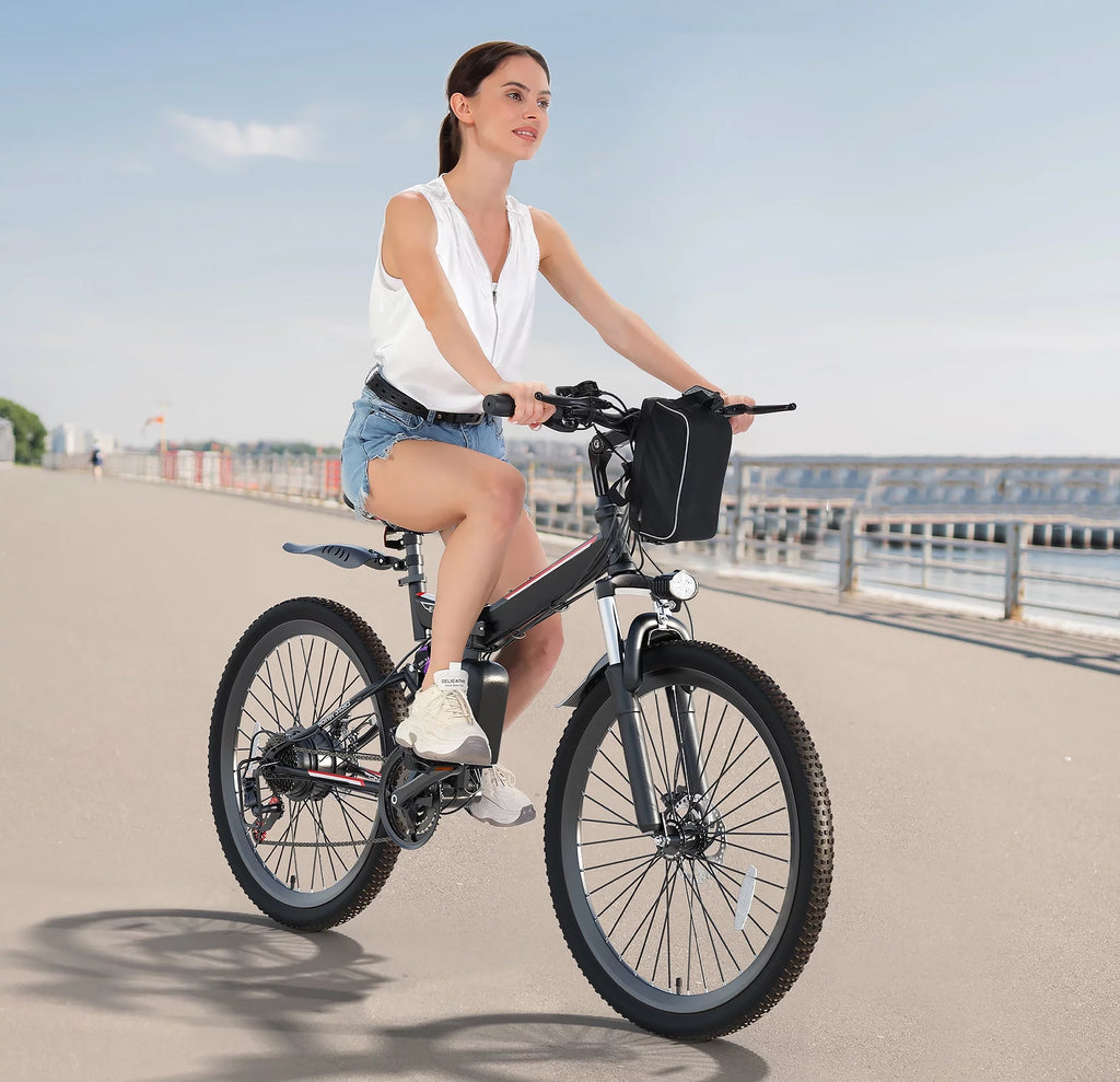 Folding Electric Mountain Bike for Adults, 48V 7.8Ah, 21 Speed Q480915