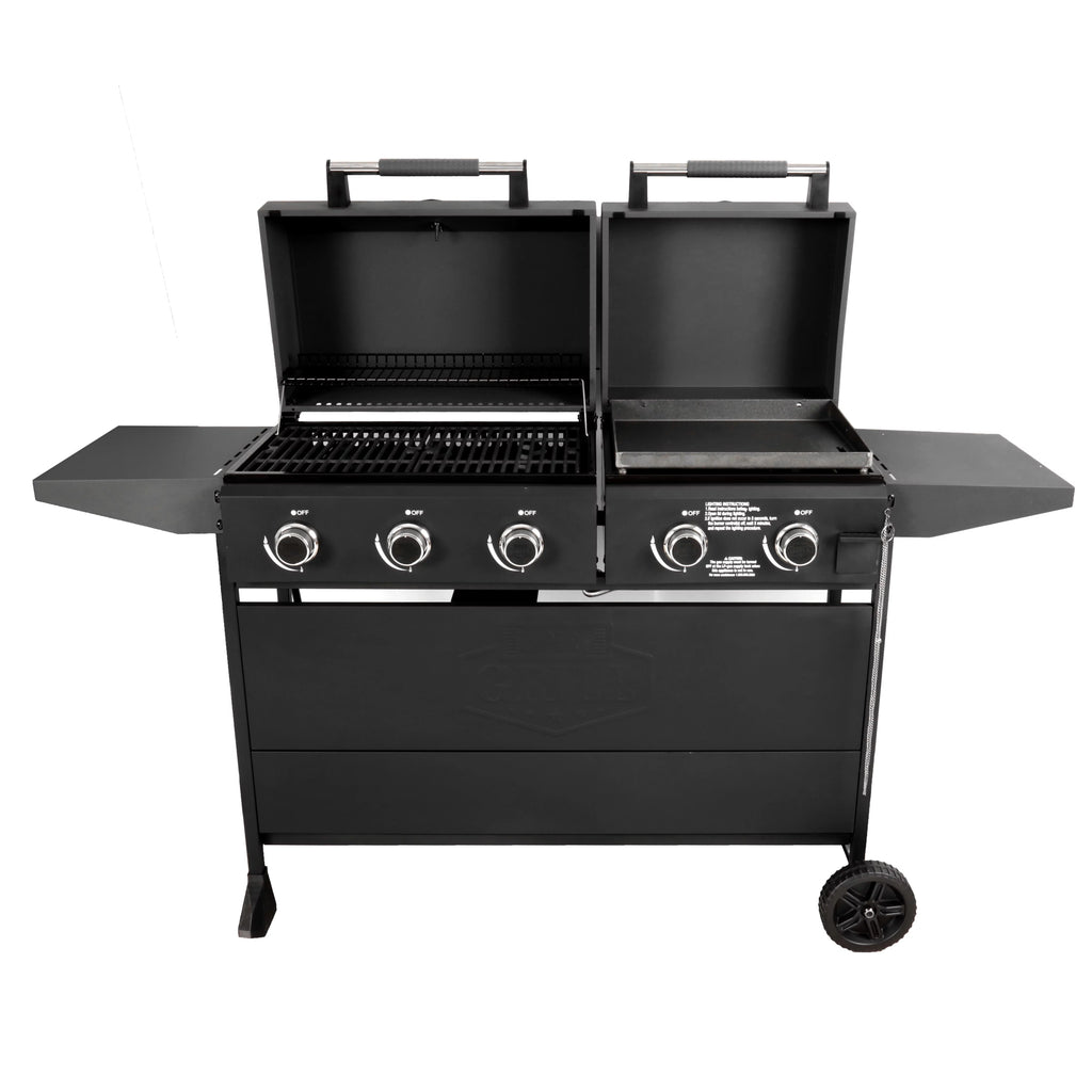 5 Burner Propane Gas Grill and Griddle, Black W571