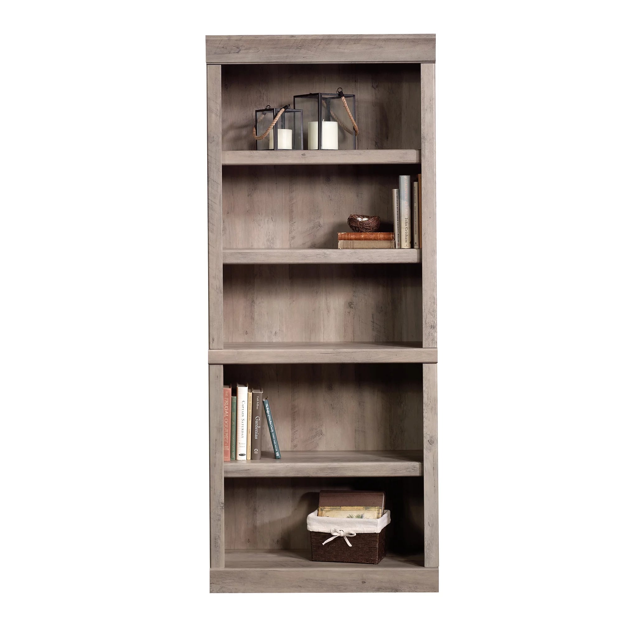 5 Shelf Bookcase, Rustic Gray D80649