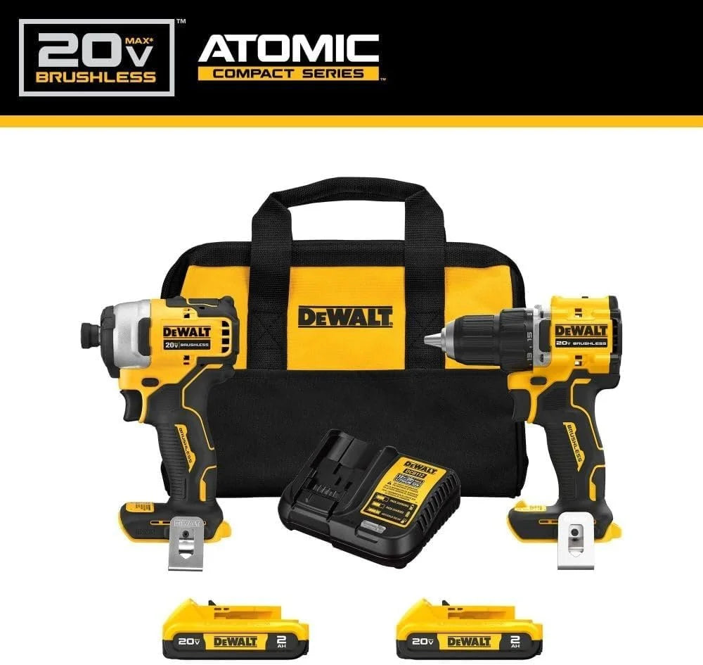 Cordless Drill and Impact Driver Combo Kit with 2 Batteries H9385