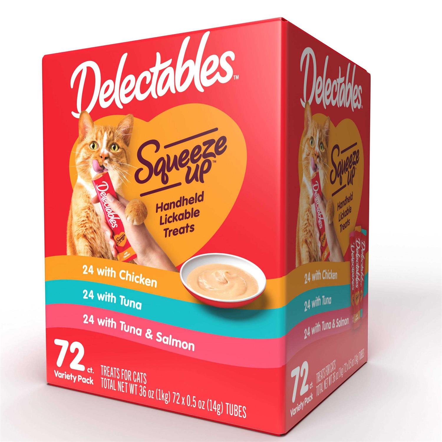 Hartz Delectables Squeeze Up Variety Pack Interactive Lickable Wet Cat Treat - Pet Supplies online store