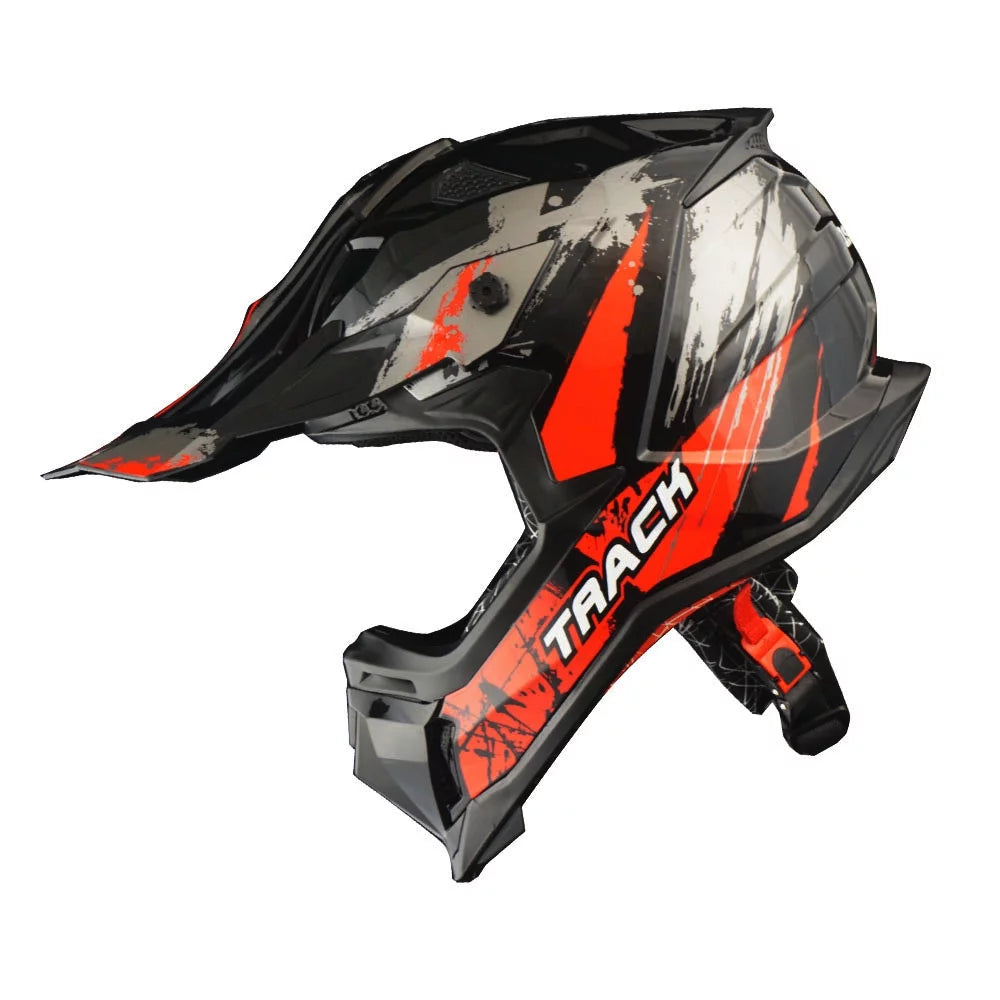 Adult Motocross Helmet with Goggles and Gloves Bundle D91556