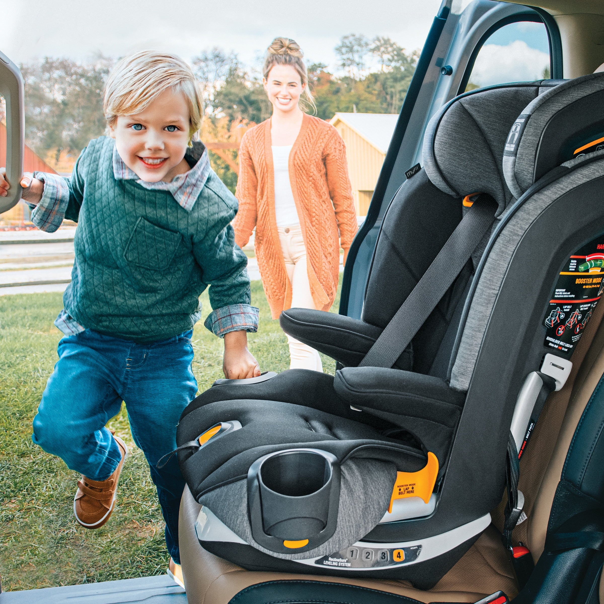 Harness + Booster Car Seat - Shadow (Black) I930260