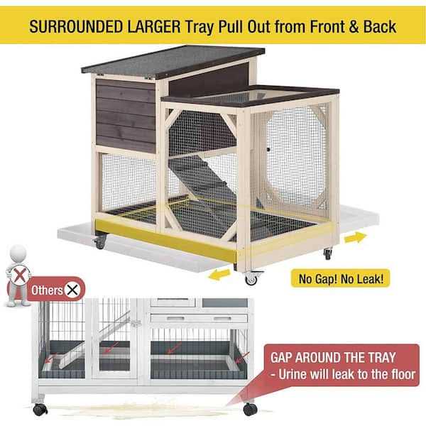 Large Indoor Rabbit Hutch with Pull out Tray G435