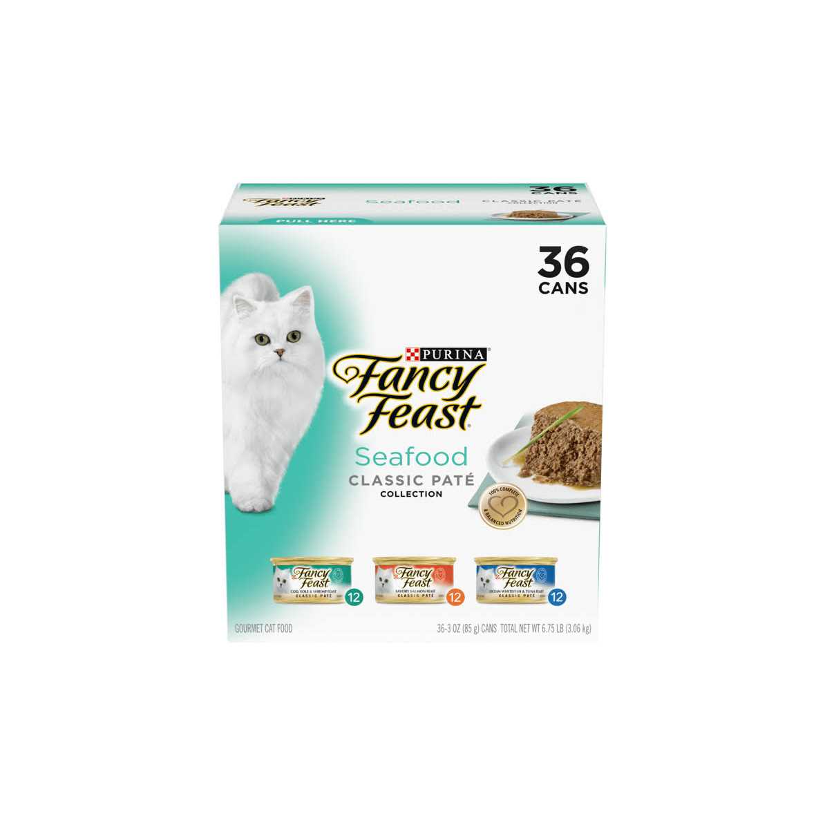 Grain-Free Wet Cat Food Variety Pack Seafood Pate S16937