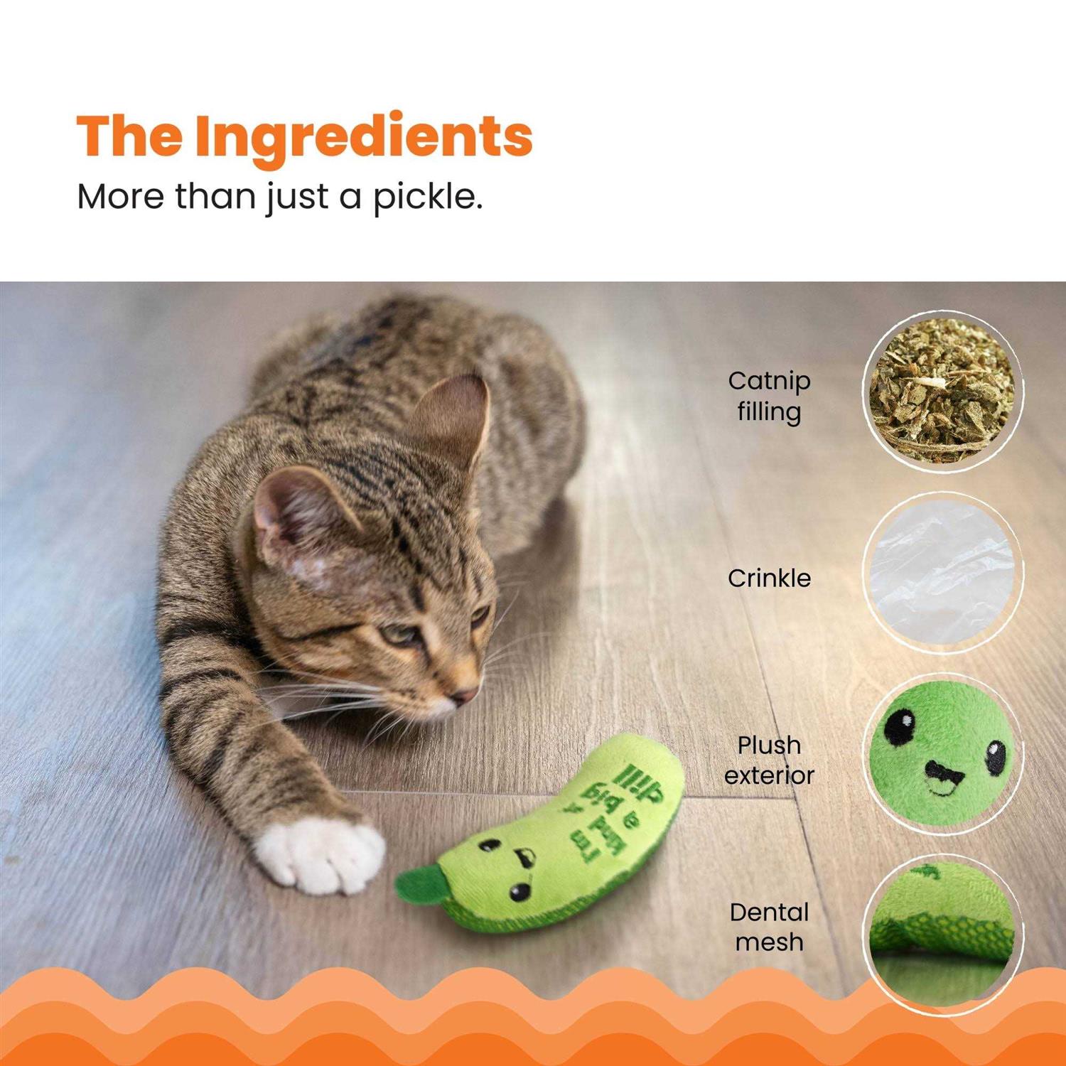 Crunchy Pickle Kicker Catnip Cat Toy S15886