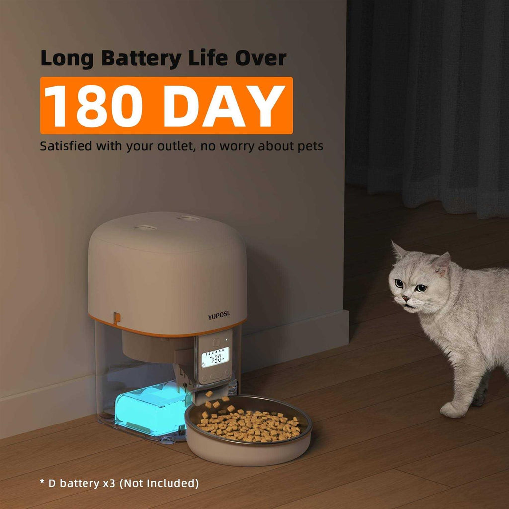 Automatic Cat Feeder 8 Cup Cat Food Dispenser I86786